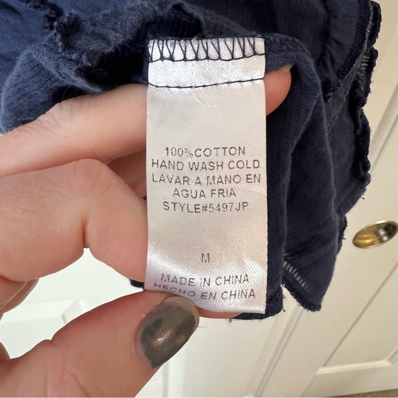 A’GACI navy button up size M - Picture 5 of 6